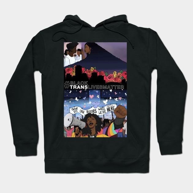 Black Translivematter Hoodie by mobilmogok99